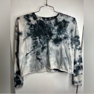 Chemistry Tie Dye Cropped Long-Sleeve Tee